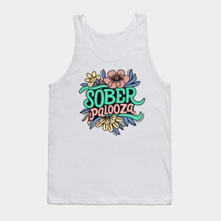 Sober Palooza Floral Tank Top